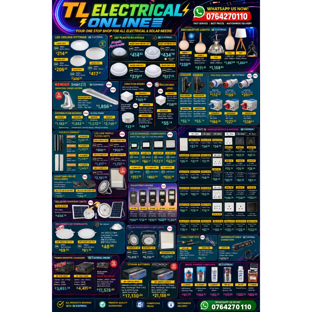 Electrical and solar products